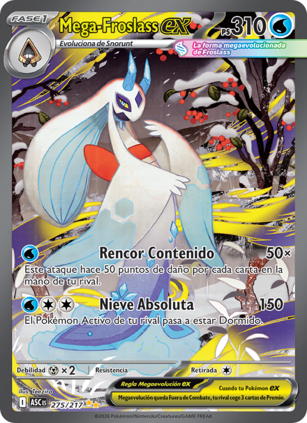 Mega-Froslass ex 275 — Héroes Ascendentes (Spanish Pokémon TCG card)