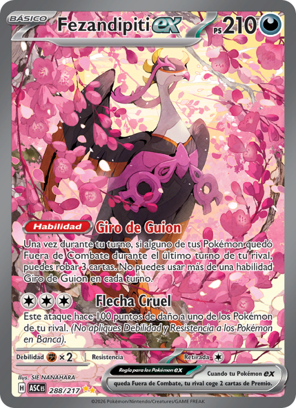 Fezandipiti ex 288 — Héroes Ascendentes (Spanish Pokémon TCG card)