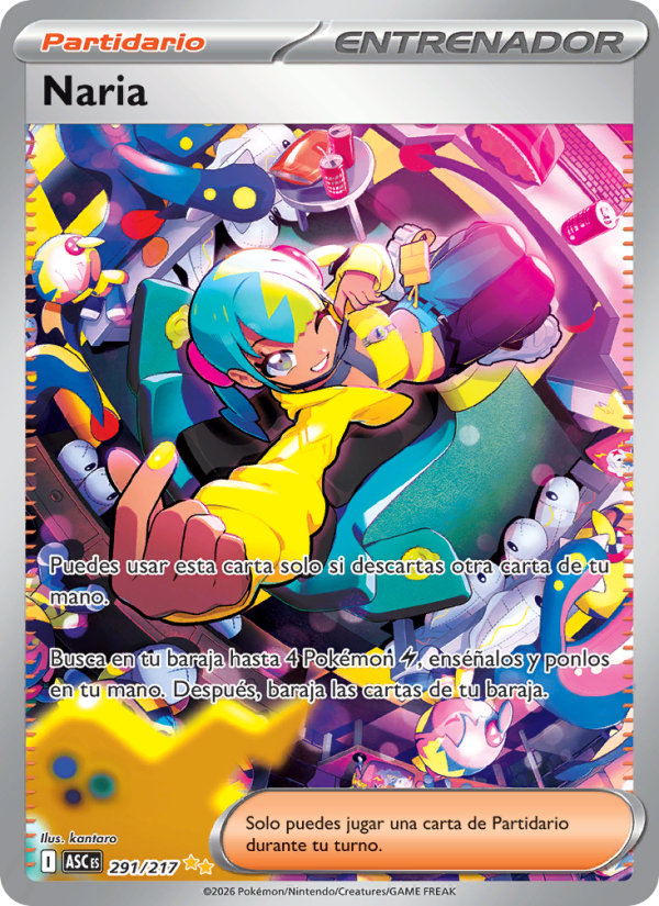 Naria 291 — Héroes Ascendentes (Spanish Pokémon TCG card)
