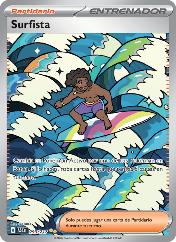 Surfista 293 — Héroes Ascendentes (Spanish Pokémon TCG card)