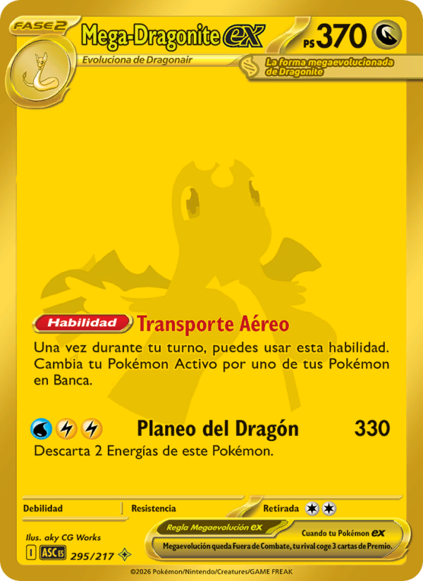 Mega-Dragonite ex 295 — Héroes Ascendentes (Spanish Pokémon TCG card)