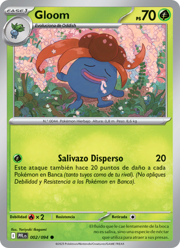 Gloom 002 — Fuegos Fantasmales (Spanish Pokémon TCG card)