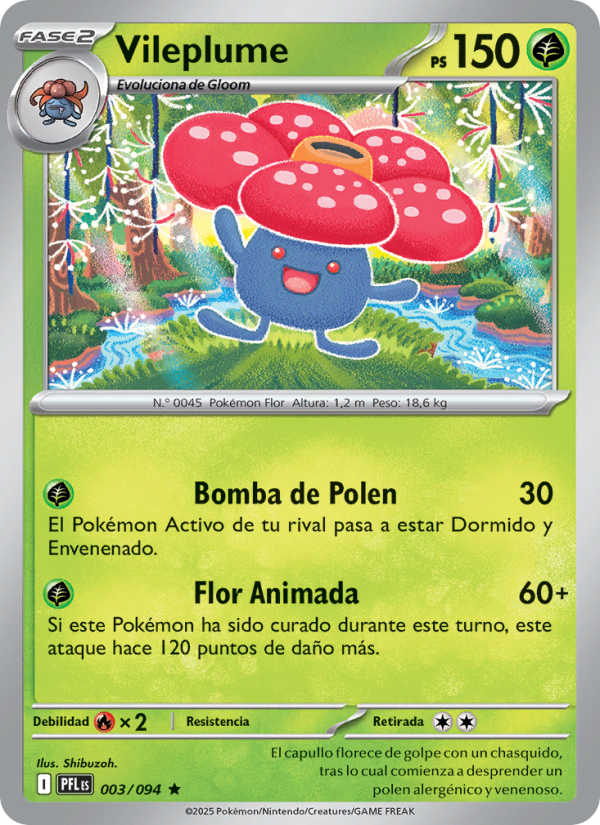 Vileplume 003 — Fuegos Fantasmales (Spanish Pokémon TCG card)