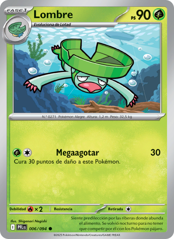 Lombre 006 — Fuegos Fantasmales (Spanish Pokémon TCG card)