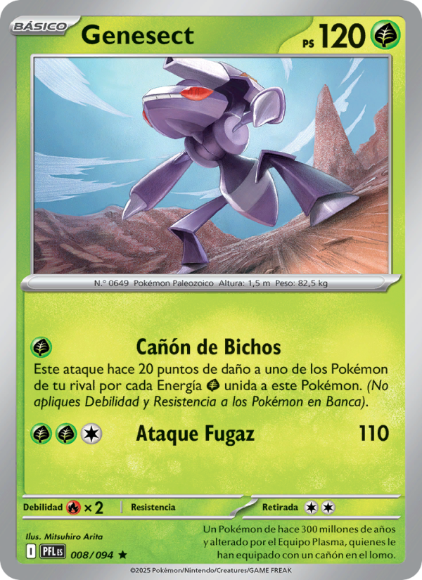 Genesect 008 — Fuegos Fantasmales (Spanish Pokémon TCG card)