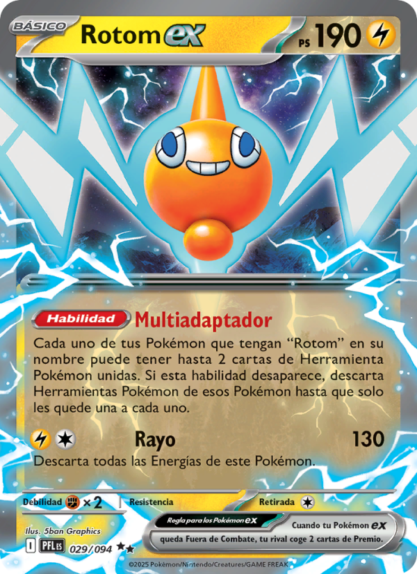 Rotom ex 029 — Fuegos Fantasmales (Spanish Pokémon TCG card)