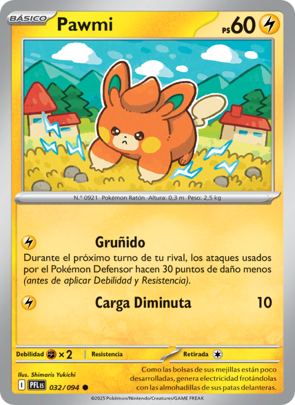 Pawmi 032 — Fuegos Fantasmales (Spanish Pokémon TCG card)
