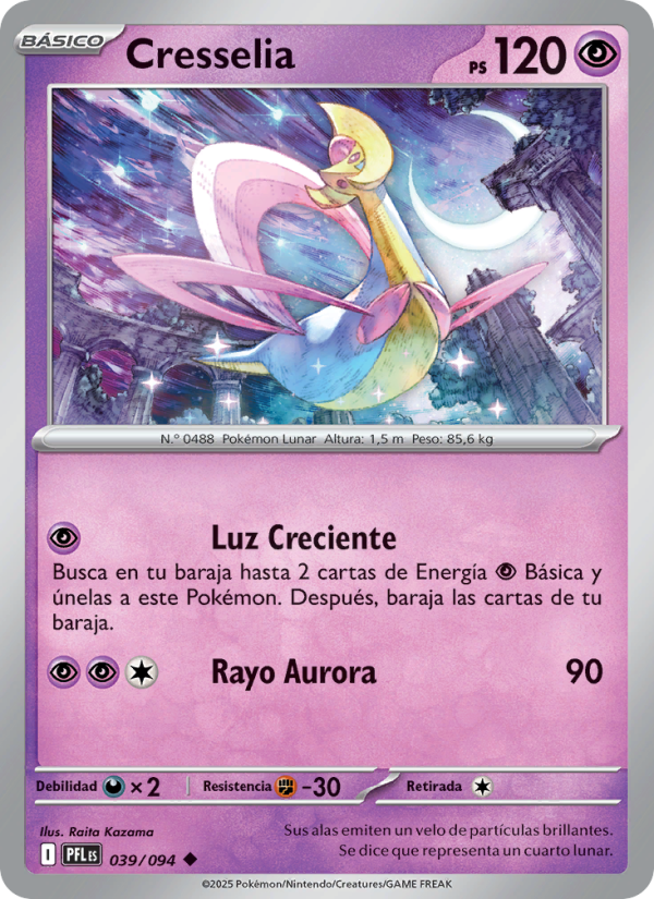 Cresselia 039 — Fuegos Fantasmales (Spanish Pokémon TCG card)