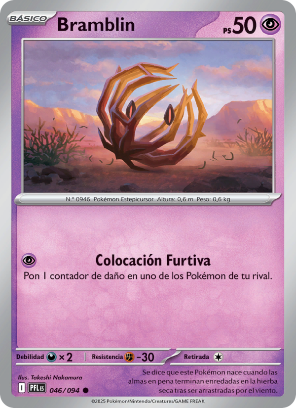 Bramblin 046 — Fuegos Fantasmales (Spanish Pokémon TCG card)