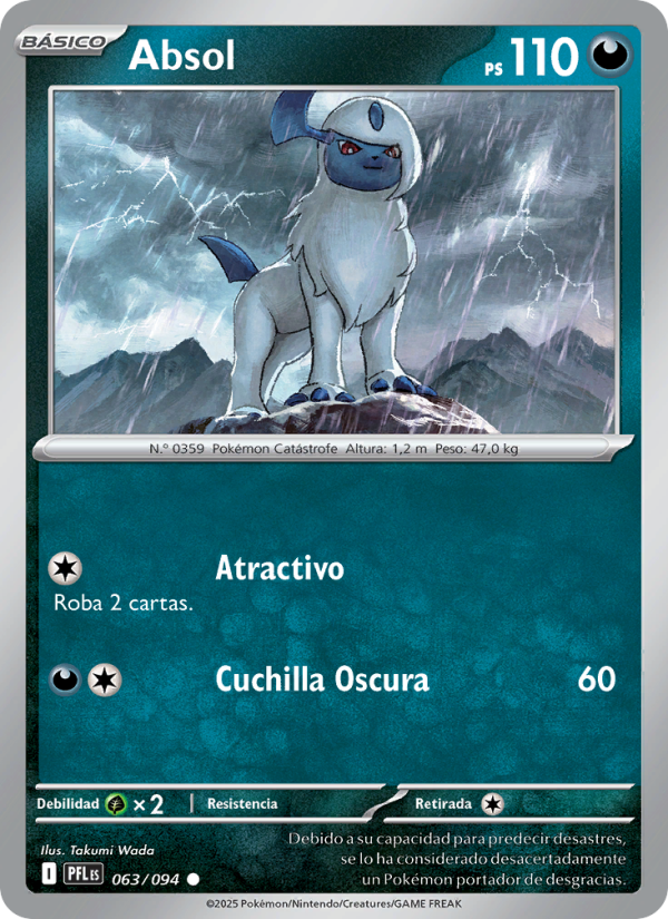 Absol 063 — Fuegos Fantasmales (Spanish Pokémon TCG card)