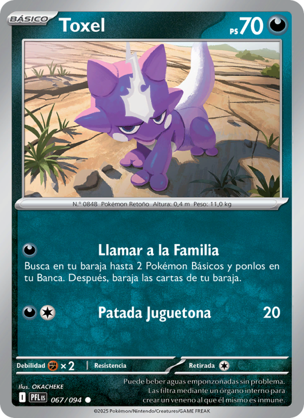 Toxel 067 — Fuegos Fantasmales (Spanish Pokémon TCG card)