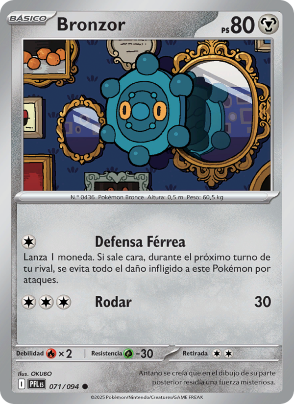 Bronzor 071 — Fuegos Fantasmales (Spanish Pokémon TCG card)