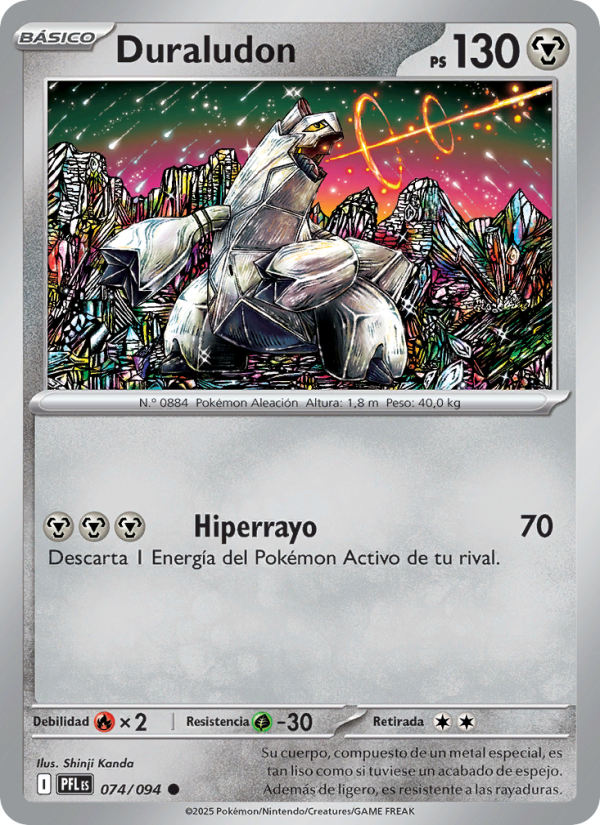 Duraludon 074 — Fuegos Fantasmales (Spanish Pokémon TCG card)