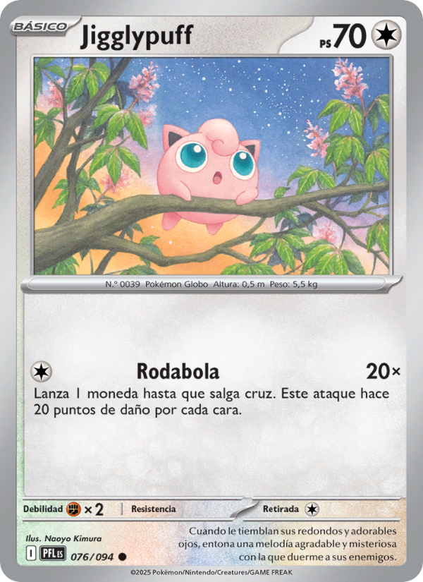 Jigglypuff 076 — Fuegos Fantasmales (Spanish Pokémon TCG card)