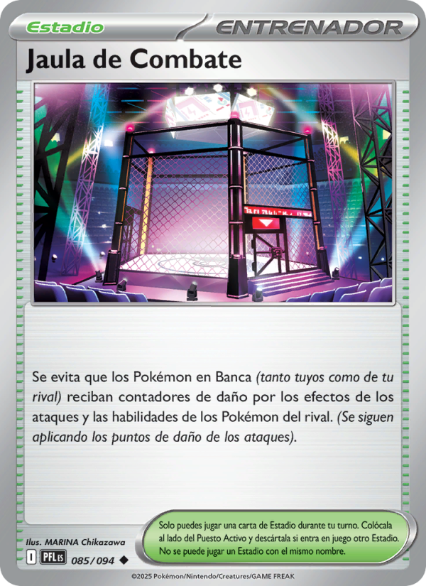 Jaula de Combate 085 — Fuegos Fantasmales (Spanish Pokémon TCG card)