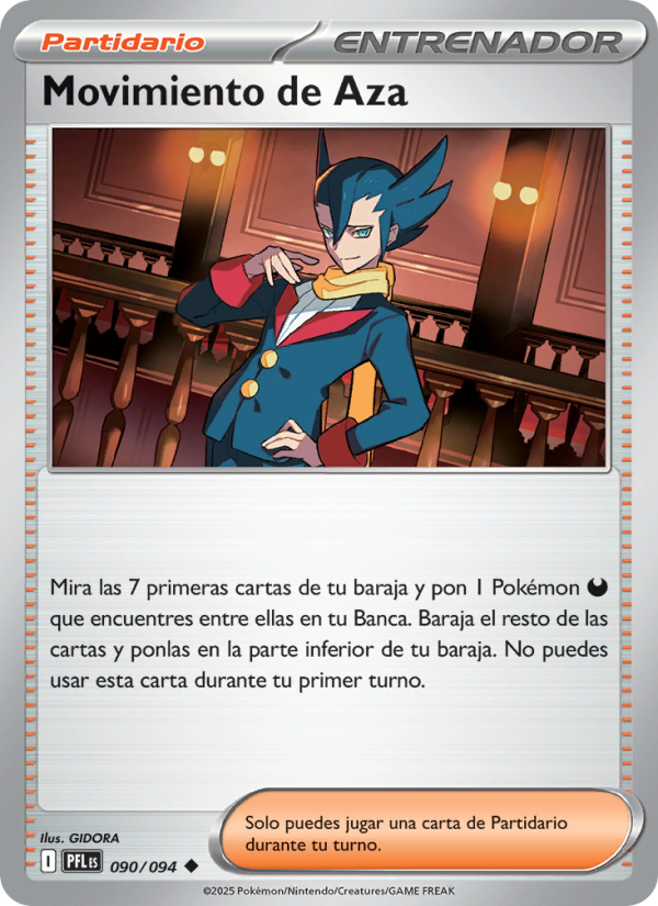 Movimiento de Aza 090 — Fuegos Fantasmales (Spanish Pokémon TCG card)