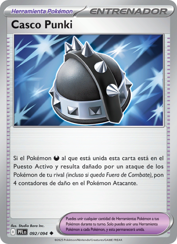 Casco Punki 092 — Fuegos Fantasmales (Spanish Pokémon TCG card)