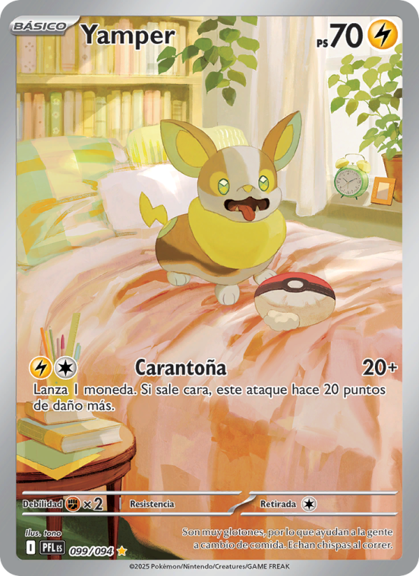 Yamper 099 — Fuegos Fantasmales (Spanish Pokémon TCG card)