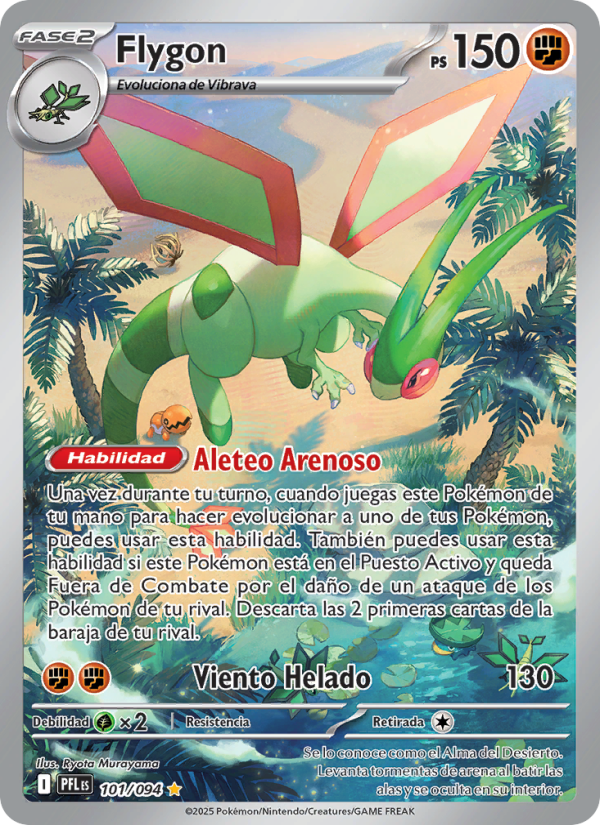 Flygon 101 — Fuegos Fantasmales (Spanish Pokémon TCG card)