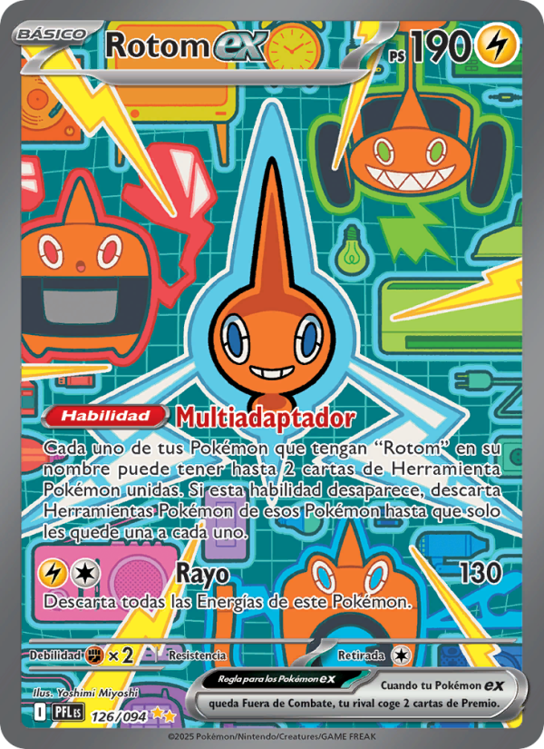 Rotom ex 126 — Fuegos Fantasmales (Spanish Pokémon TCG card)