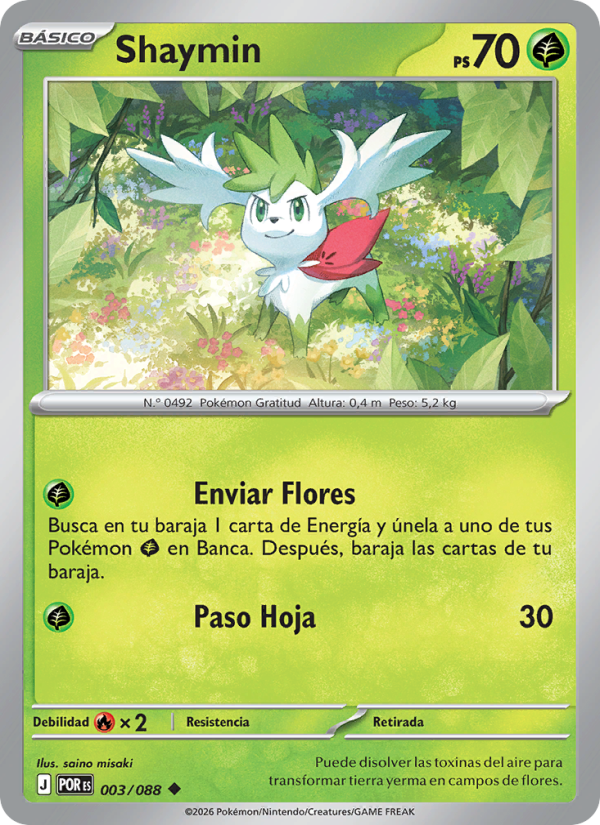 Shaymin 003 — Equilibrio Perfecto (Spanish Pokémon TCG card)