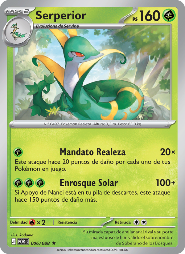 Serperior 006 — Equilibrio Perfecto (Spanish Pokémon TCG card)