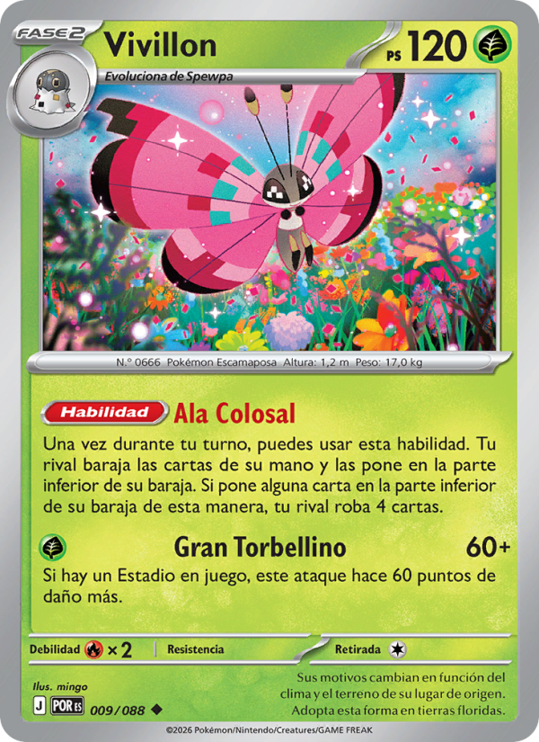 Vivillon 009 — Equilibrio Perfecto (Spanish Pokémon TCG card)