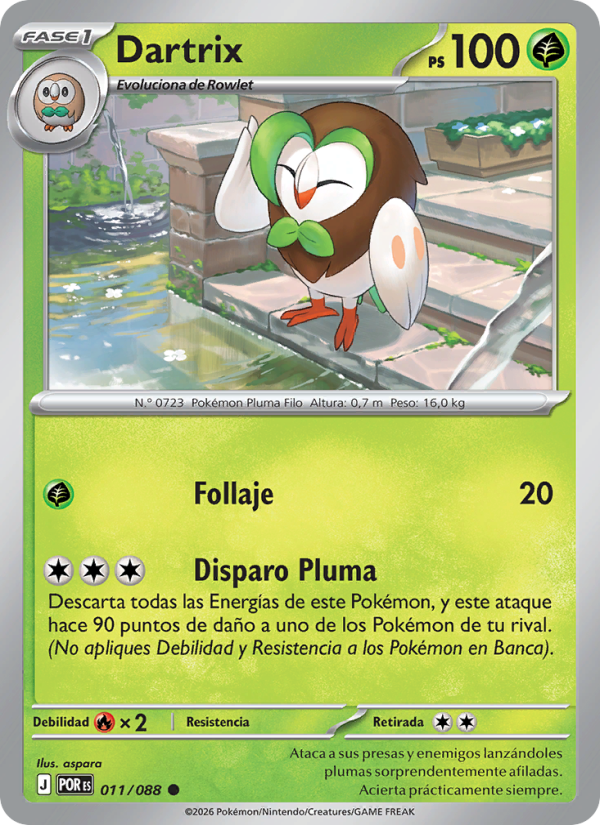 Dartrix 011 — Equilibrio Perfecto (Spanish Pokémon TCG card)