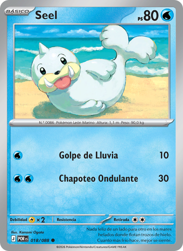 Seel 018 — Equilibrio Perfecto (Spanish Pokémon TCG card)