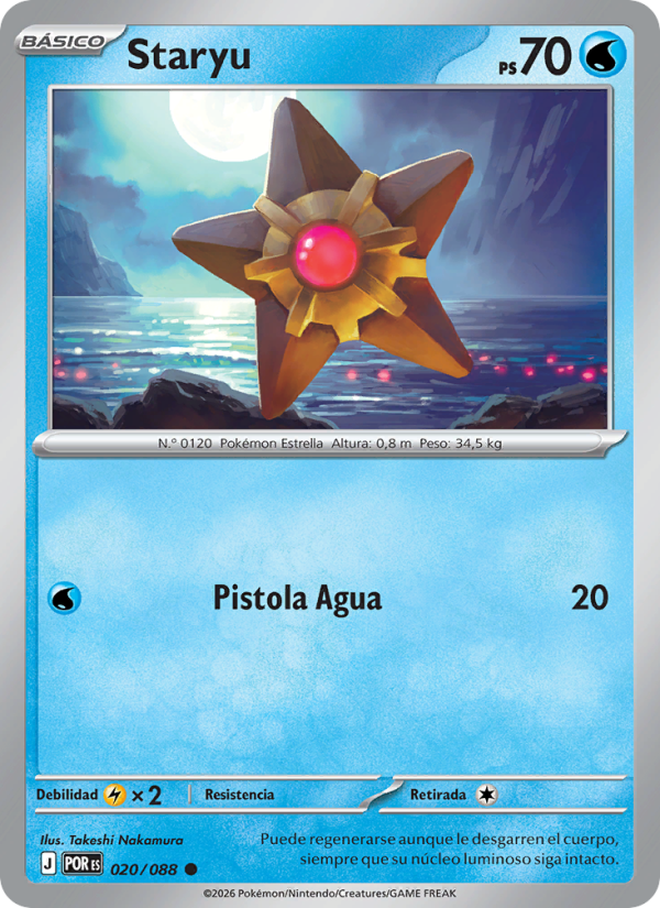 Staryu 020 — Equilibrio Perfecto (Spanish Pokémon TCG card)