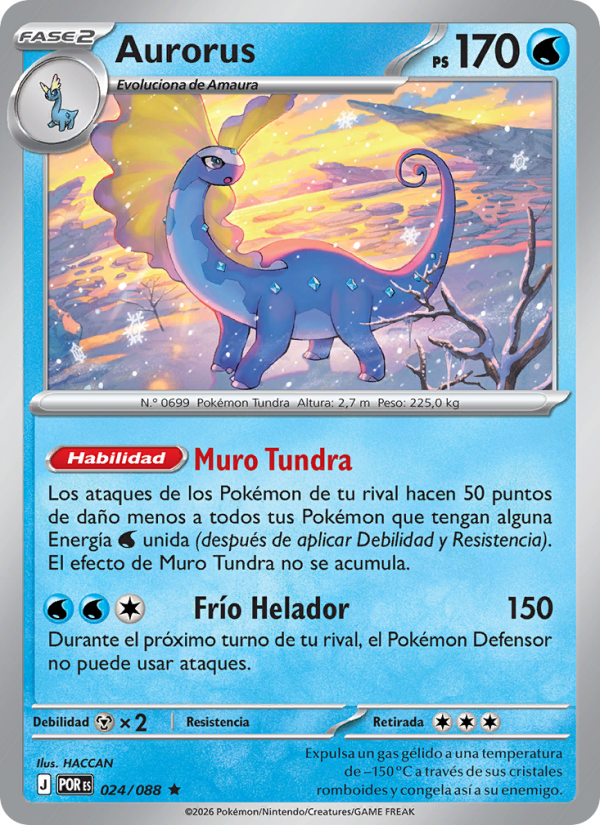Aurorus 024 — Equilibrio Perfecto (Spanish Pokémon TCG card)