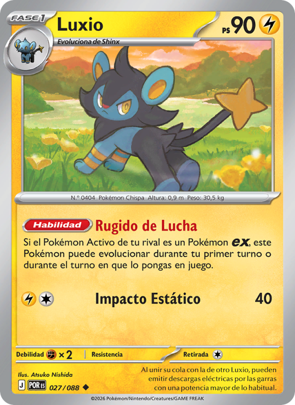 Luxio 027 — Equilibrio Perfecto (Spanish Pokémon TCG card)