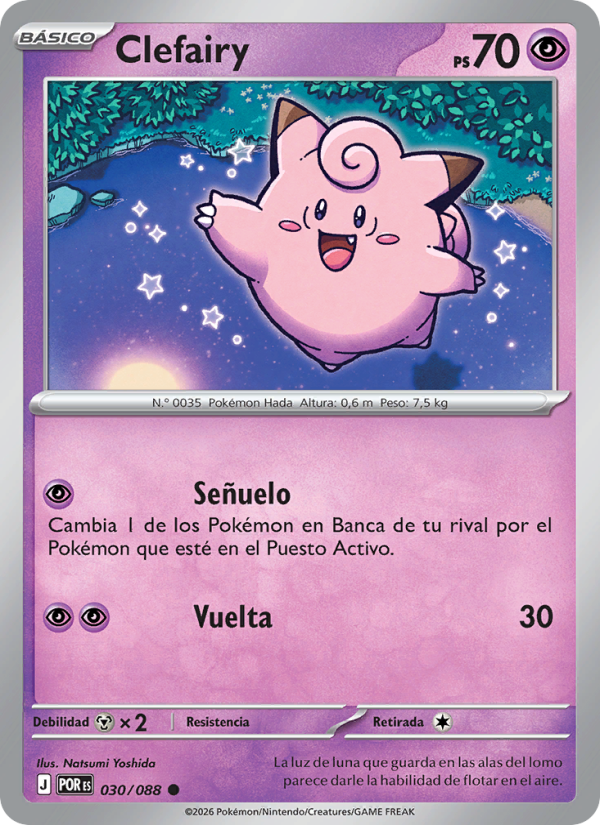 Clefairy 030 — Equilibrio Perfecto (Spanish Pokémon TCG card)