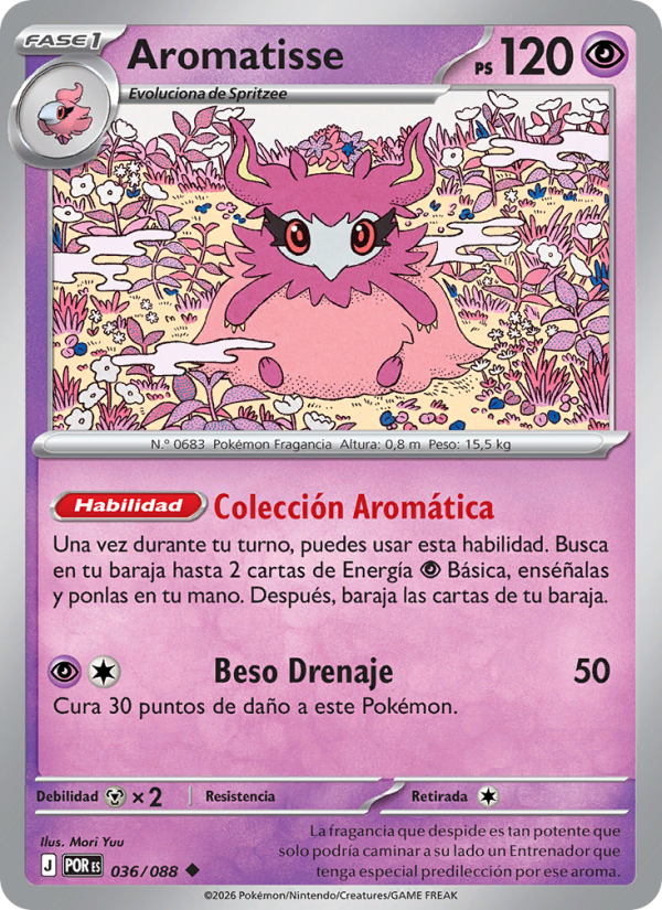 Aromatisse 036 — Equilibrio Perfecto (Spanish Pokémon TCG card)