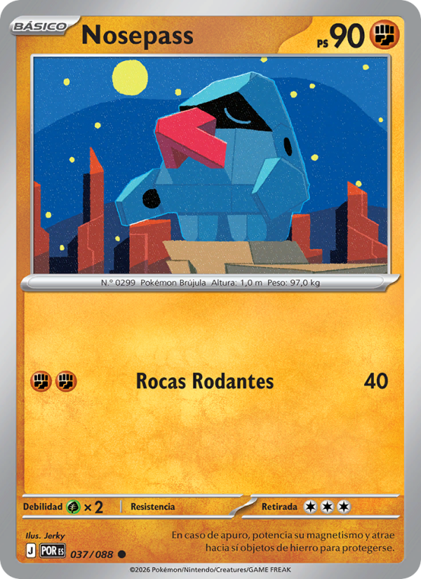 Nosepass 037 — Equilibrio Perfecto (Spanish Pokémon TCG card)