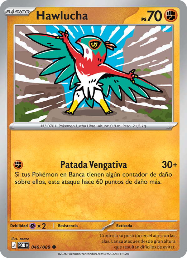 Hawlucha 046 — Equilibrio Perfecto (Spanish Pokémon TCG card)