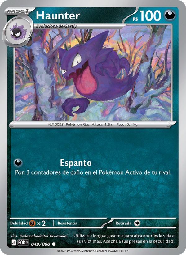 Haunter 049 — Equilibrio Perfecto (Spanish Pokémon TCG card)