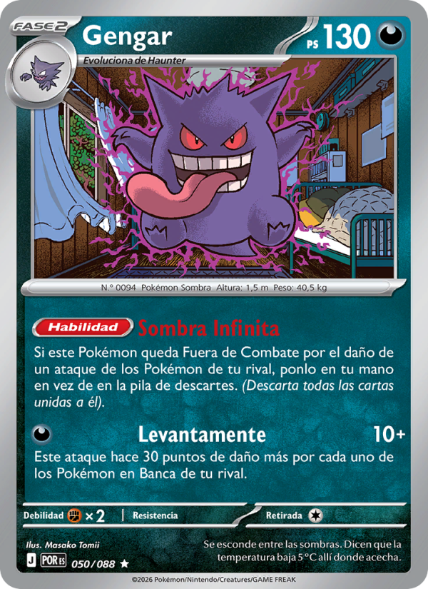 Gengar 050 — Equilibrio Perfecto (Spanish Pokémon TCG card)