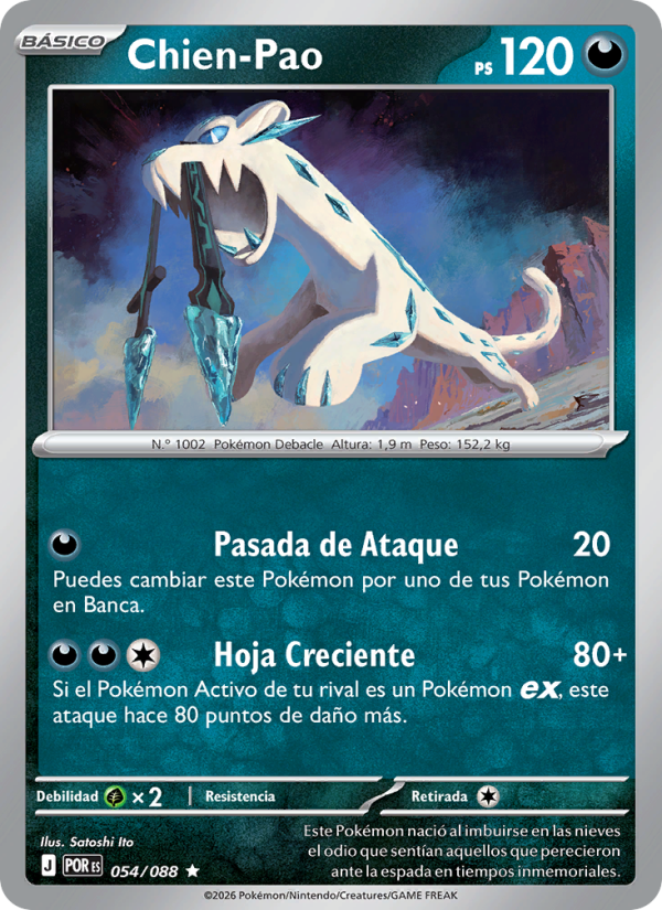 Chien-Pao 054 — Equilibrio Perfecto (Spanish Pokémon TCG card)