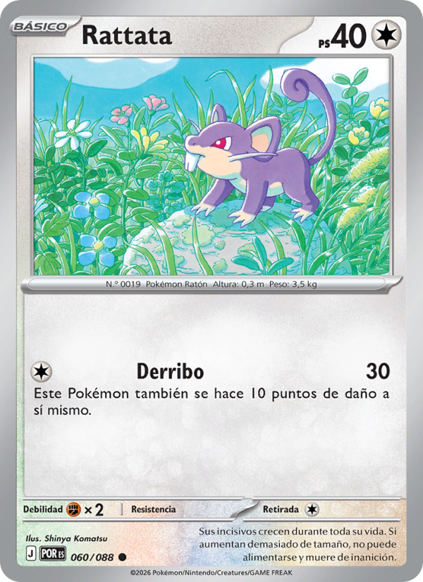 Rattata 060 — Equilibrio Perfecto (Spanish Pokémon TCG card)