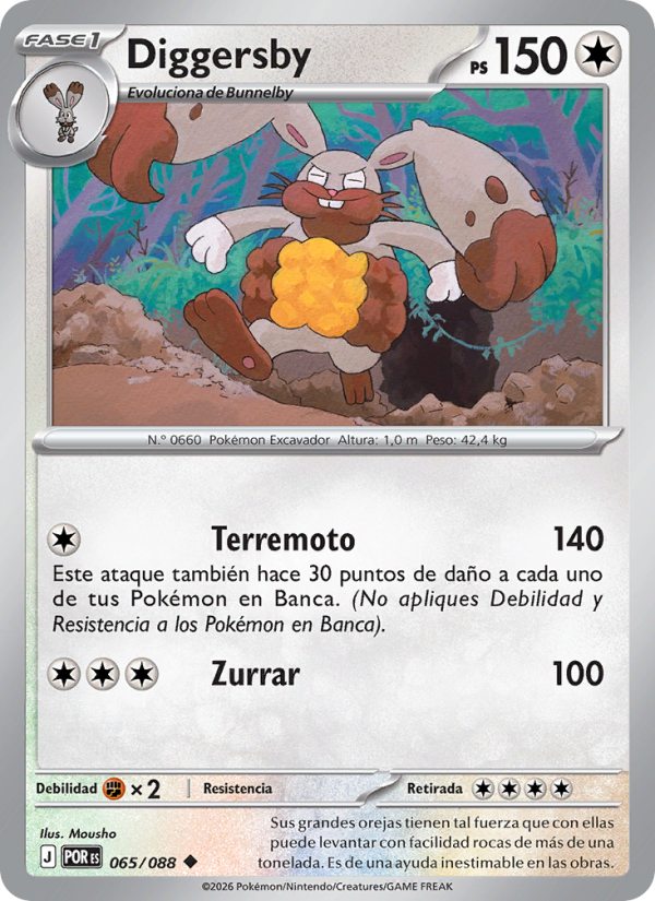 Diggersby 065 — Equilibrio Perfecto (Spanish Pokémon TCG card)