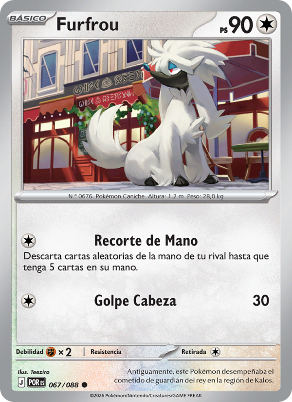 Furfrou 067 — Equilibrio Perfecto (Spanish Pokémon TCG card)
