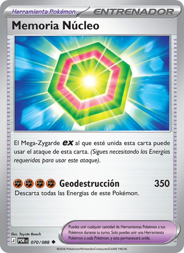 Memoria Núcleo 070 — Equilibrio Perfecto (Spanish Pokémon TCG card)