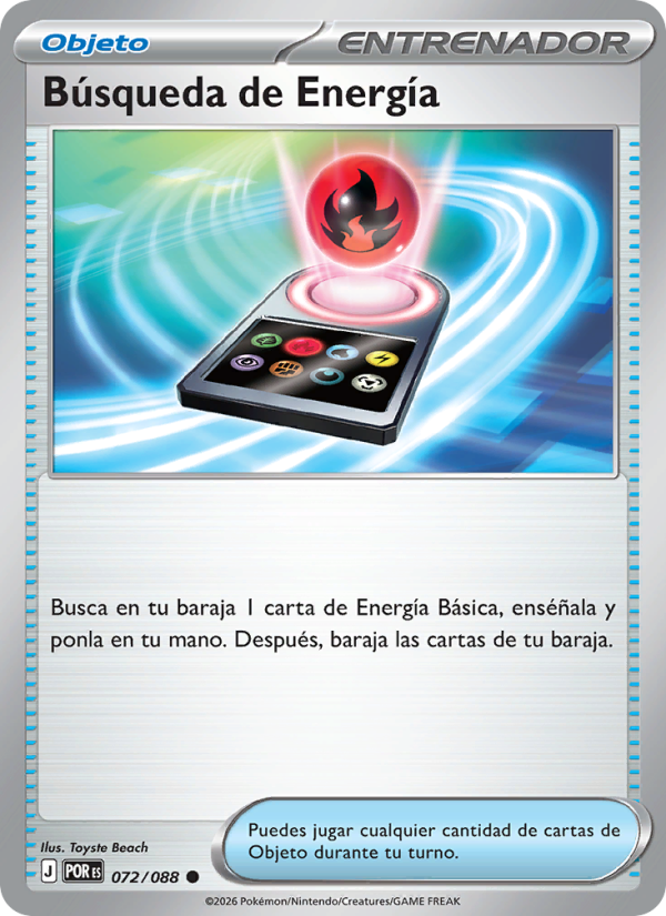 Búsqueda de Energía 072 — Equilibrio Perfecto (Spanish Pokémon TCG card)