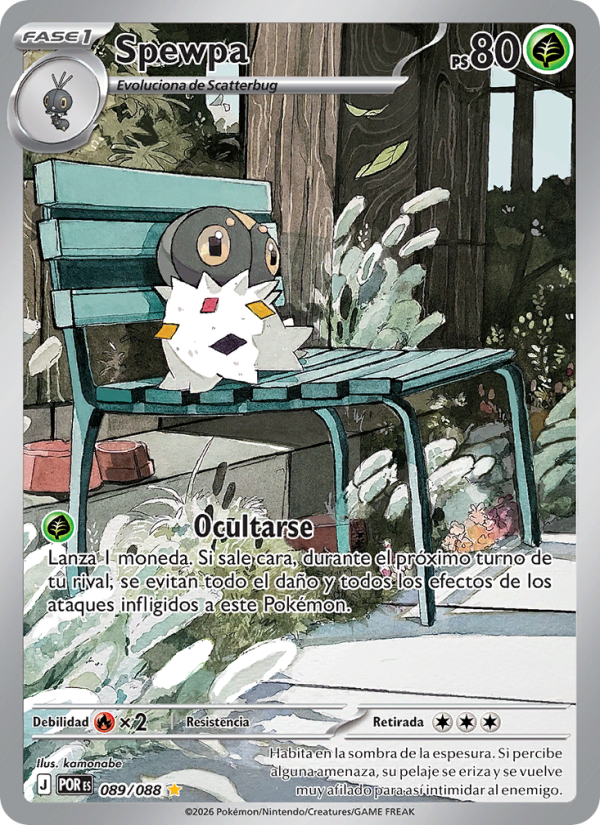 Spewpa 089 — Equilibrio Perfecto (Spanish Pokémon TCG card)