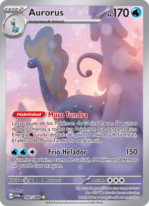 Aurorus 092 — Equilibrio Perfecto (Spanish Pokémon TCG card)