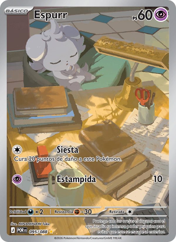 Espurr 095 — Equilibrio Perfecto (Spanish Pokémon TCG card)