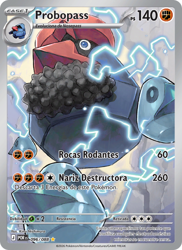 Probopass 096 — Equilibrio Perfecto (Spanish Pokémon TCG card)