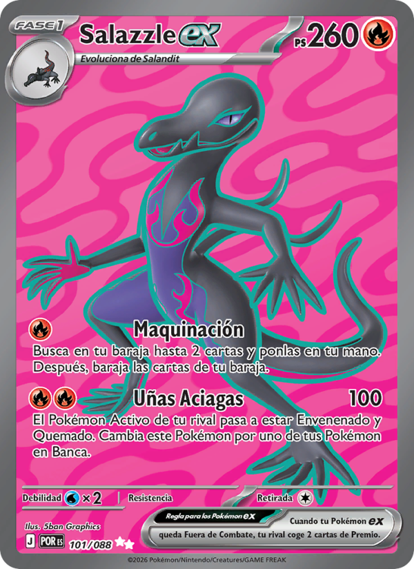 Salazzle ex 101 — Equilibrio Perfecto (Spanish Pokémon TCG card)