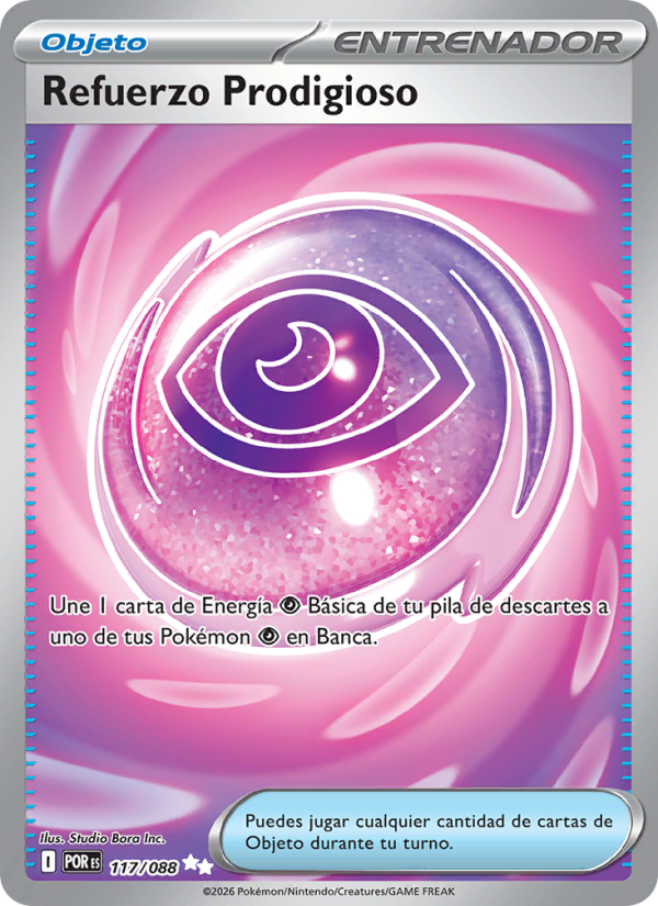 Refuerzo Prodigioso 117 — Equilibrio Perfecto (Spanish Pokémon TCG card)